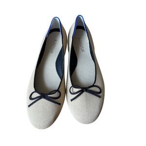 Rothy's Women's Ballet Flats Size 9 Cream Captoe Slip On Eco-Friendly